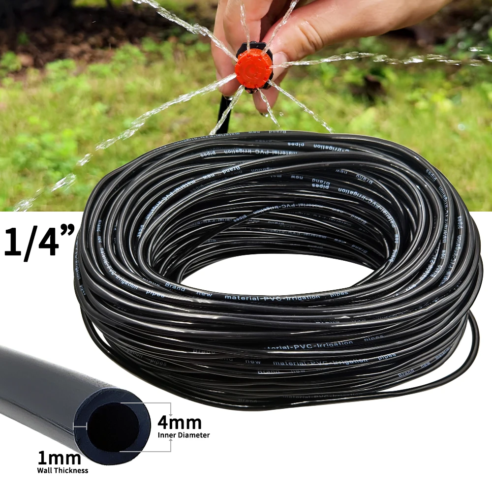 15M-25M Micro Kit di irrigazione a goccia giardino sistema di irrigazione automatico fai da te e gocciolatore regolabile tubo da 4/7 \'\'per serra