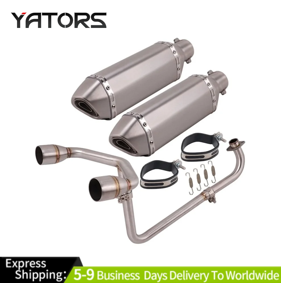 

For HONDA GROM MSX125 2014-2024 Dual Exhaust Pipe Muffler High Mount Full System Exhausts Pipes