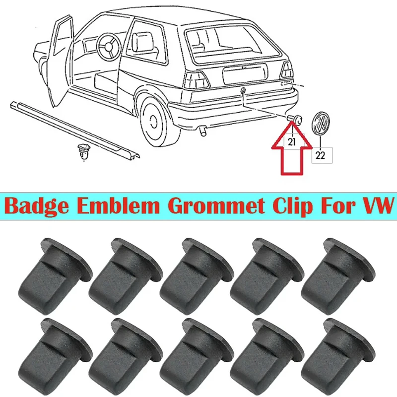 10pcs Mirror Cover Nameplate Emblem Grommet Clip For Passat B3 Golf Jetta Polo Audi Skoda Octavia MK1 фольксваген пассат б3 1991