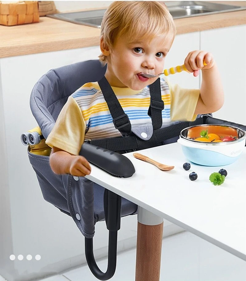 Clip On High Chair to Table, Portable High Chair with Removable Seat Fast Table Chair with Storage Bag Toddler Home And Travel