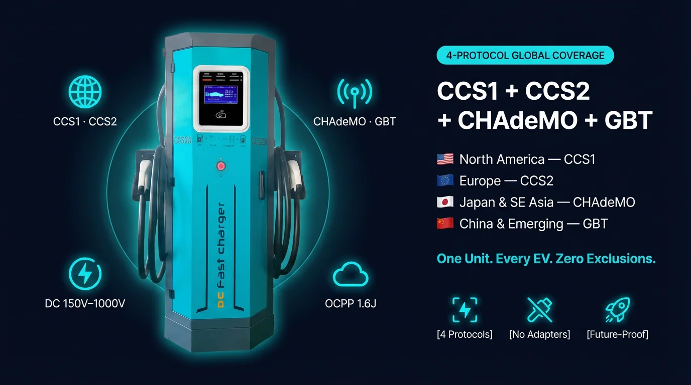 Customized 60KW 120KW 320KW Dual Outlet DC EV Fast Charger CCS1 CCS2 CHADEMO GBT OCPP 1.6J 4G RFID IP54 Floor Mount Charging Sta