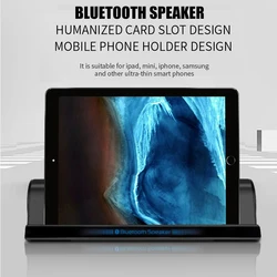 New Tablet Phone Stand Holder with Wireless Bluetooth Speaker Portable Audio Subwoofer Bass Stereo Column Hifi Soundbarfor Ipad