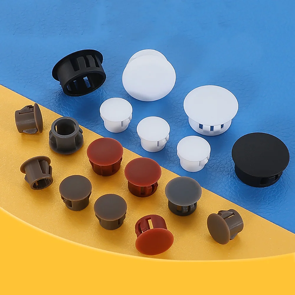 

10/5pcs Round Buckle Plug Heads Nylon Plastic Snap-On Decorative Cover Hole 5mm-60mm For Furniture Windows Table Box Extra Holes