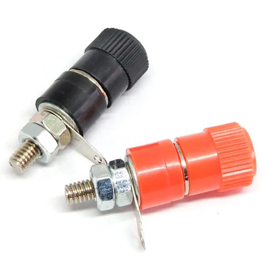 33mm long  JS-910B banana wiring socket, amplifier audio speaker banana terminal connector with nut