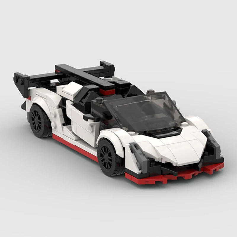 

MOC Скоростные автомобили Технический автомобиль Lamborghini Veneno Модель Строительные блоки Кирпич Креативные гаражные игрушки Рождественские подарки для детей