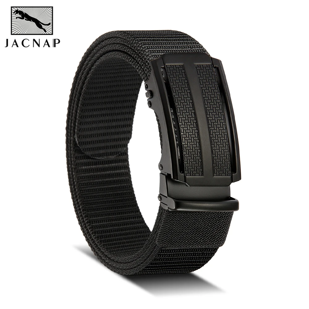 

Men's Golf Sports Elastic Belt Tactical Belt Metal Automatic Buckle Tough Stretch Nylon Men Military Belt 125CM