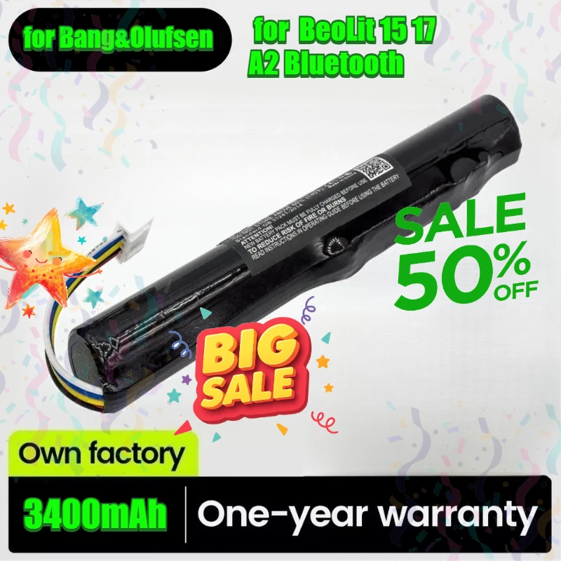 Battery Packs for Bang&Olufsen BeoLit 15 17  A2 Bluetooth Audio Battery Factory Direct Supply J406/IR1865 Parts Battery 3400mAh