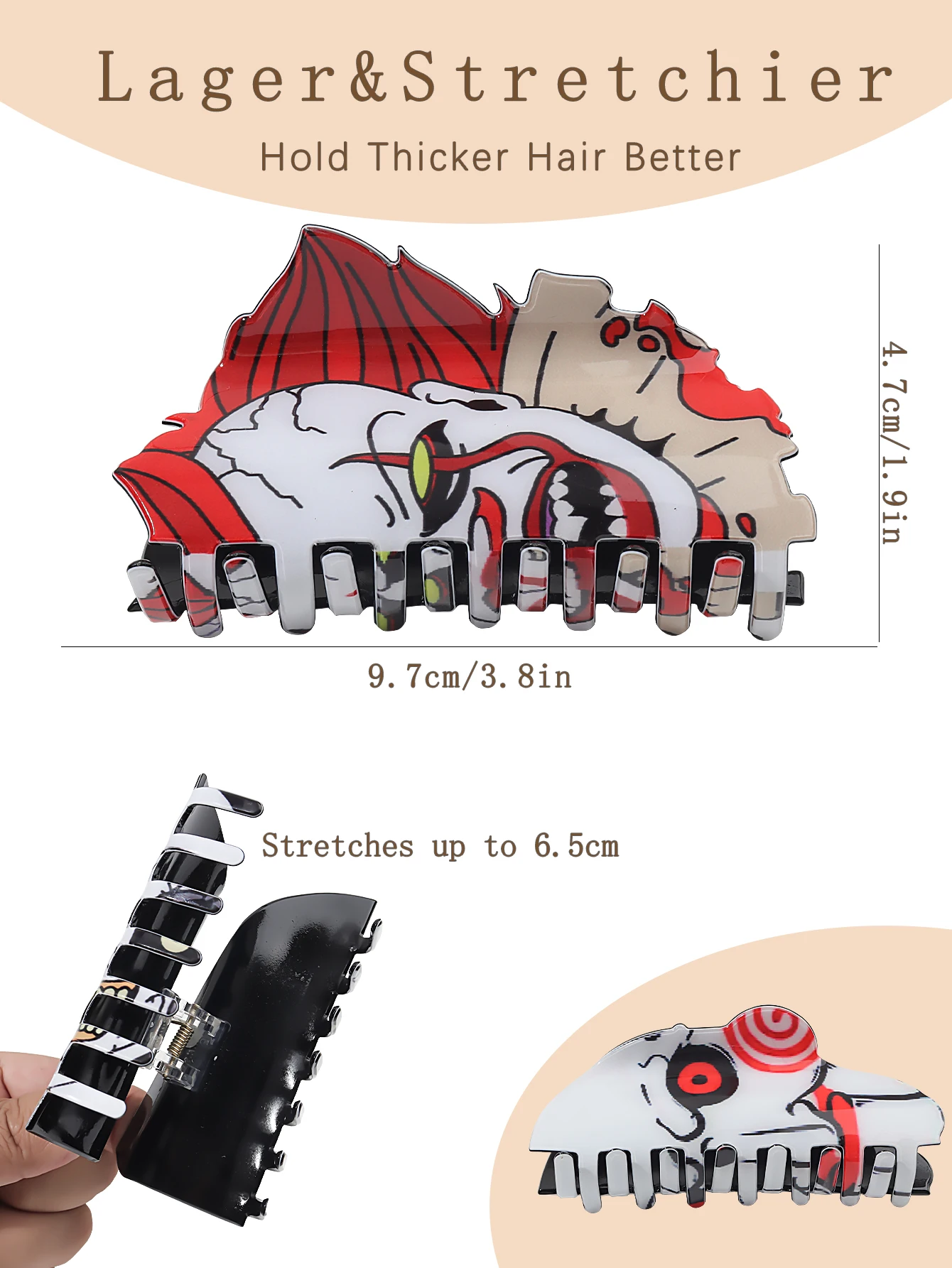 Halloween Grip Clip Hair Shark Clip