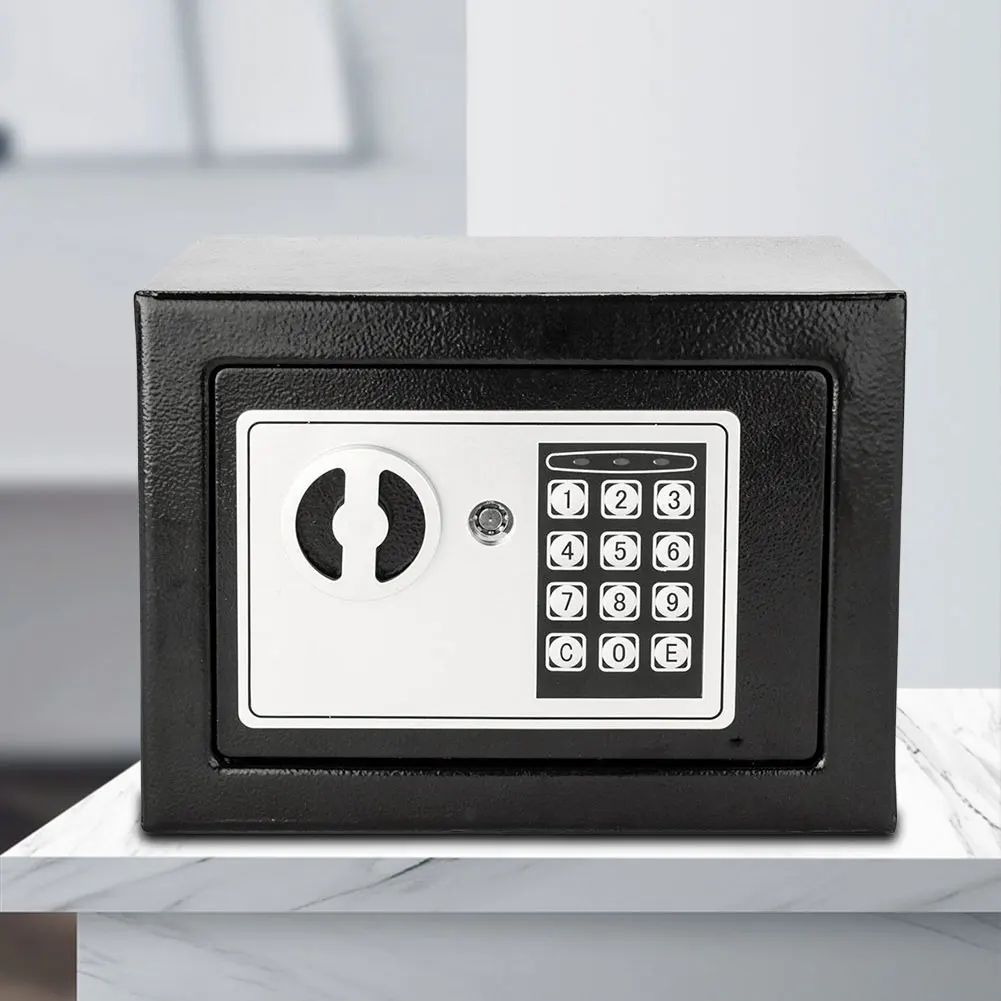 Electronic Security Box Lockable Household Money Bank Steel Password Security Box for Store Money Jewelry Document