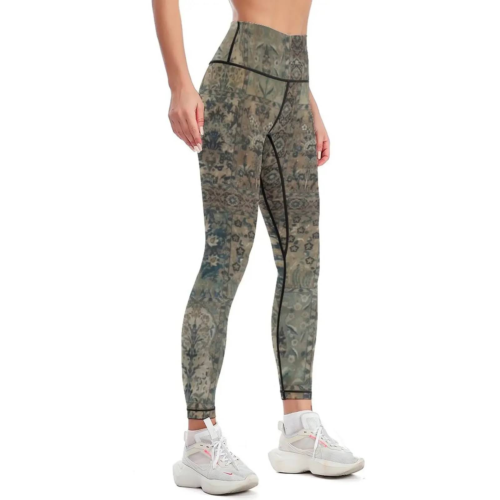 Antique Persian Kirman Rug Print Leggings sportswear woman gym 2025 Women's trousers Womens Leggings