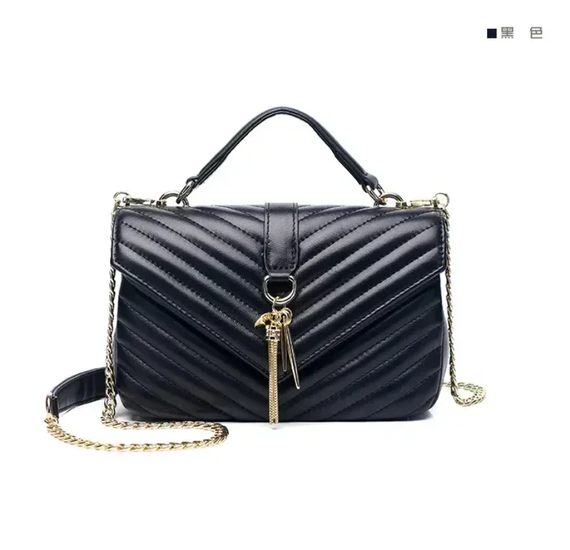 Designer borsa da donna alla moda nuova V-line grande griglia tinta unita ins borsa a tracolla alla moda per il trasporto BY6