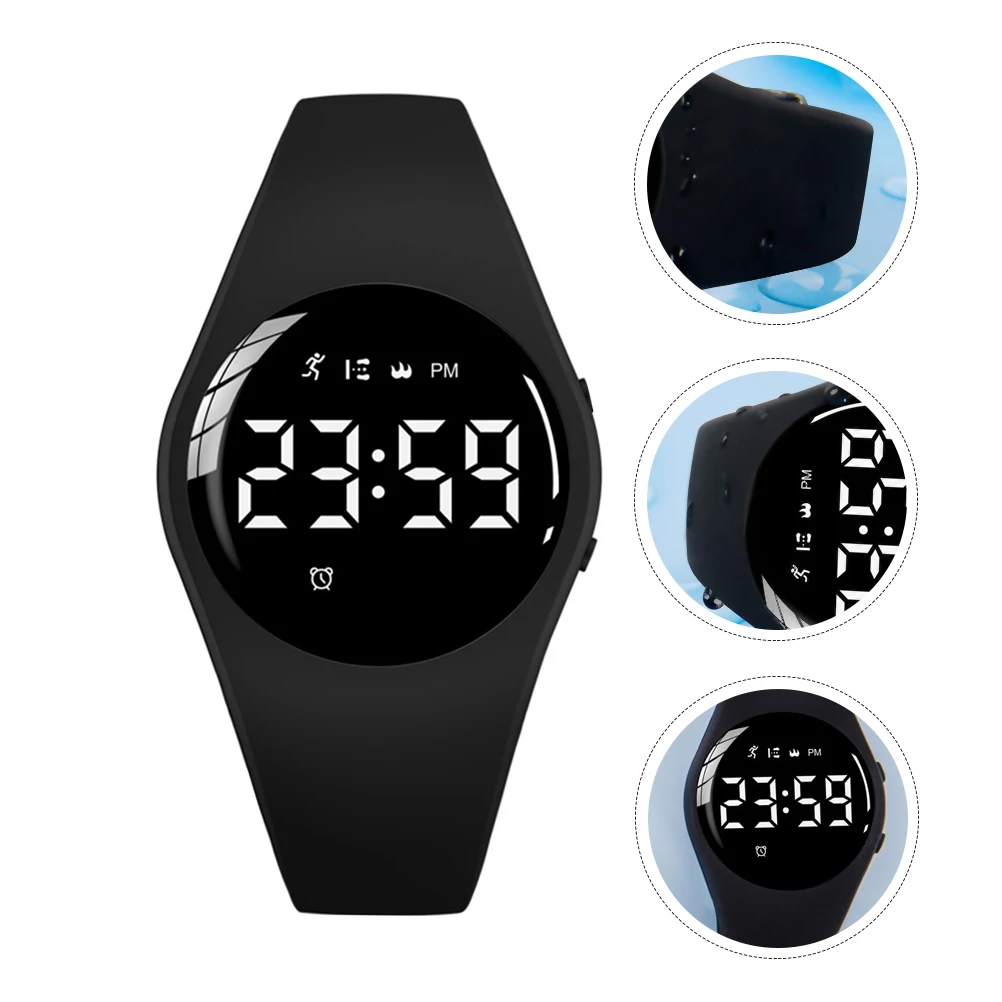 Vibration Alarm Clock For Kids Youth Electronic Waterproof Digital Watch Screen Durable Plastic Sports Wristwatch For