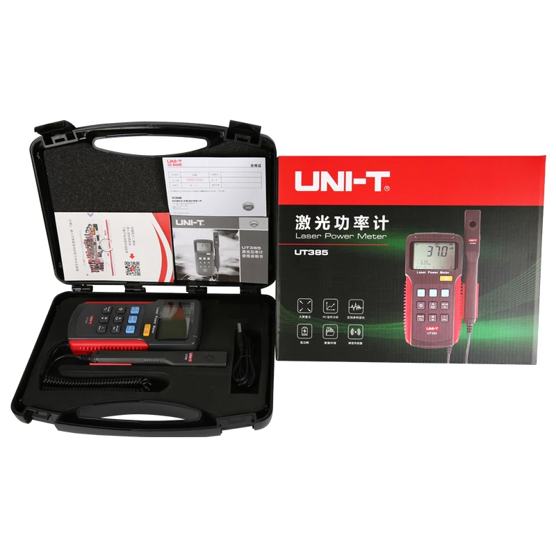 UNI-T UT385 مقياس طاقة الليزر محلل الطاقة تصميم سبليت مسجل البيانات مستشعر الليزر قياس الطاقة الدقيقة