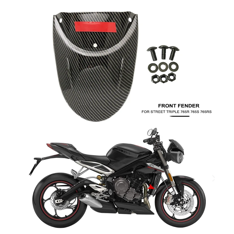 

Углеродный удлинитель переднего крыла, расширение брызговика для Street Triple 765R 765S 765RS StreetTriple 765 R/S/RS 2017-2023, мотоцикл