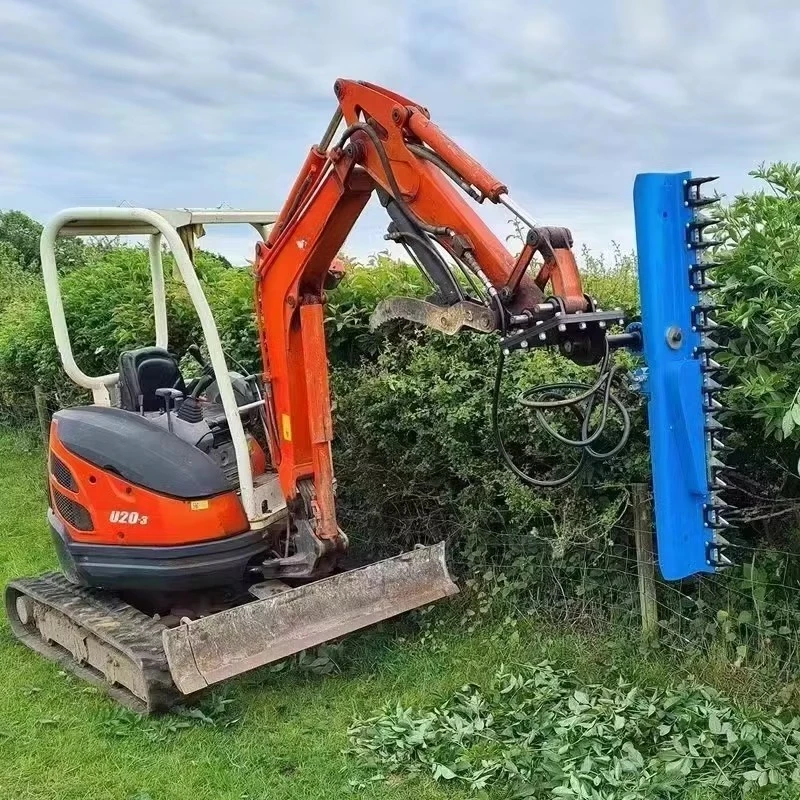 High-Power Hydraulic Excavator Hedge Trimmer 1.5m Cutting Width  Ideal for Landscape & Orchard Maintenance