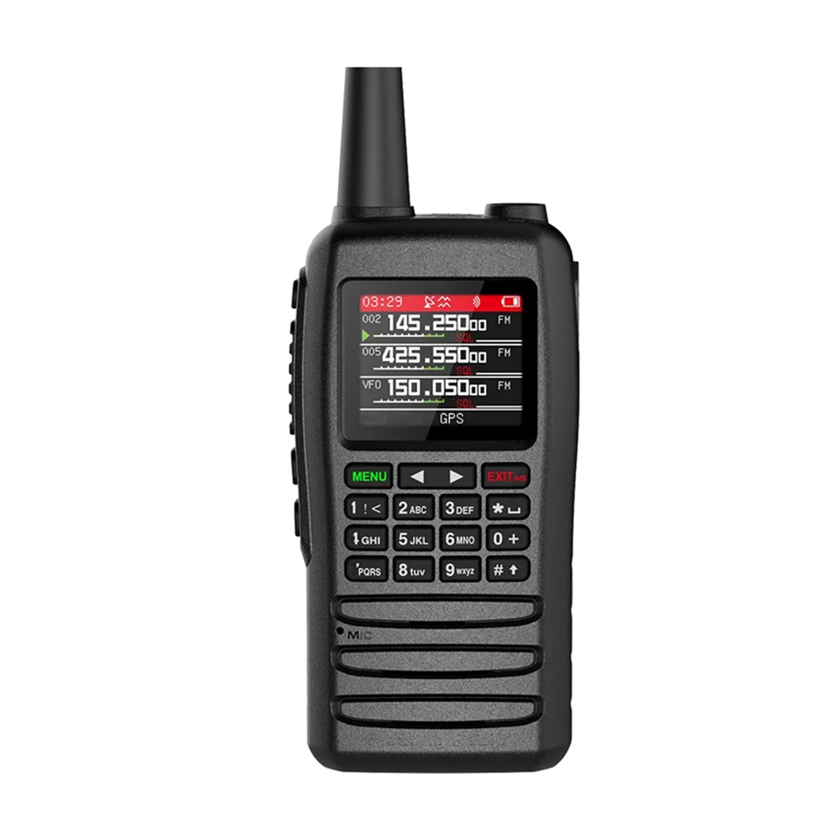 IC-1600E Walkie Talkie Phone Wireless Programming Air Band Long Range Ham FM Radio IP68 86-890MHZ 50KM Black
