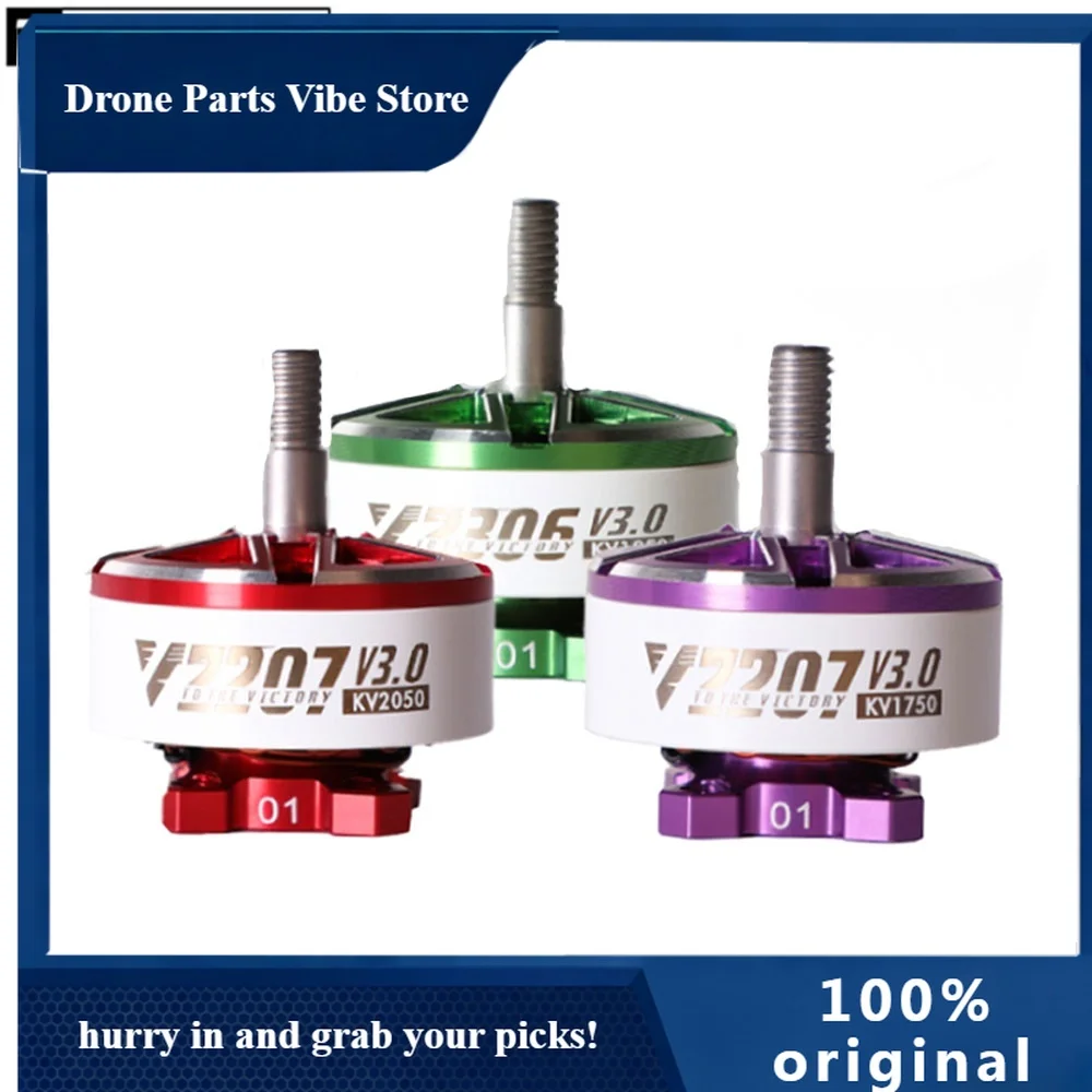 

Fy4PCS T-Motor Velox V2207 /V2306 V3 1750KV 1950KV 2050KV 6S / 2550KV 4S Brushless Motor for FPV Freestyle Drones DIY Parts