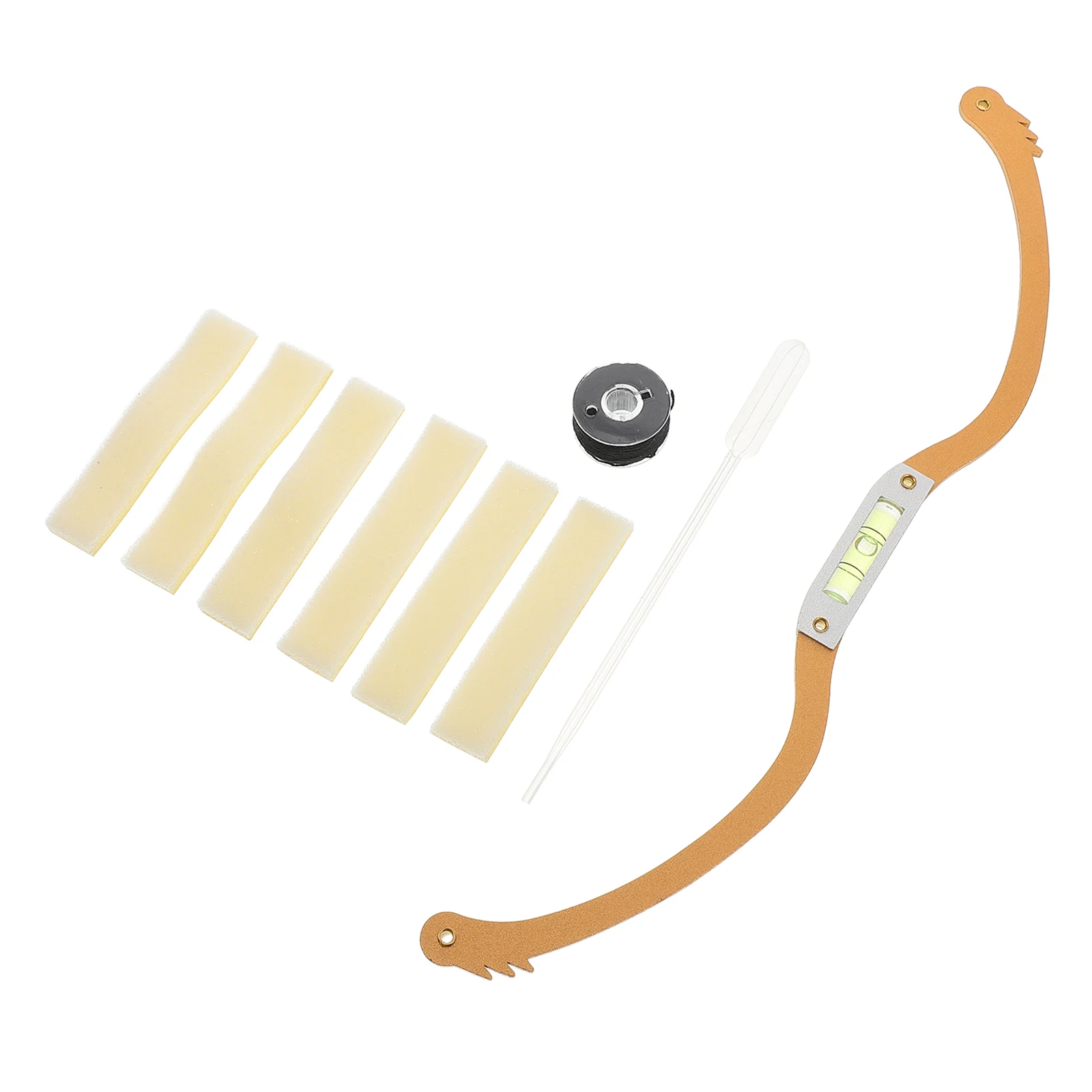 เครื่องมือวัดตำแหน่งคิ้วแบบแม่นยำ สำหรับการสักคิ้วแบบไมโครเบลดดิ้ง พร้อมที่ดูดเส้นคิ้ว ทำจากโลหะสีทอง