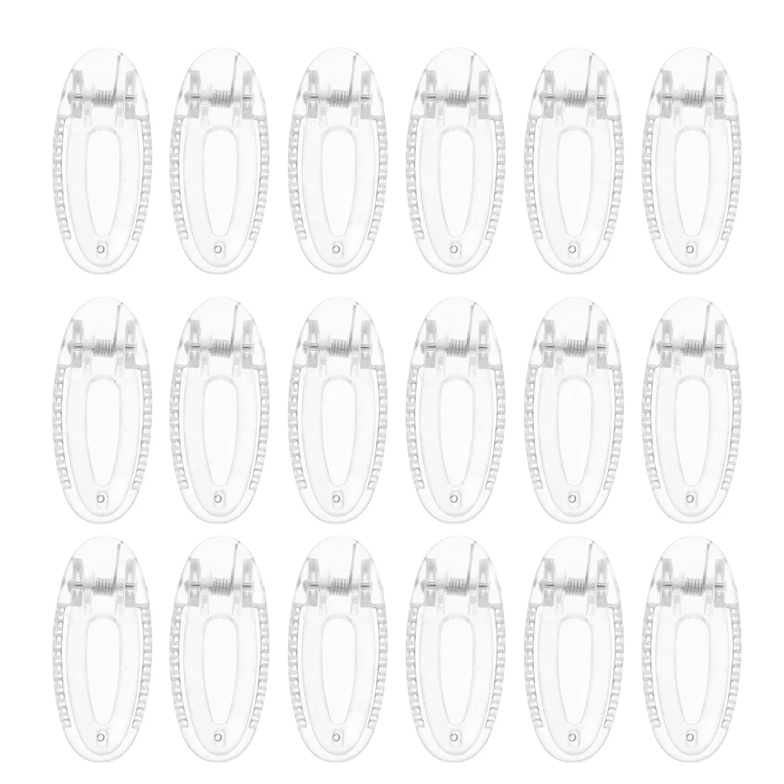 

20Pcs Kids Hair Clips 4Cm Transparent Oval Snap Barrettes No-Slip Secure Grip for Toddler Girls Everyday Wear School Party
