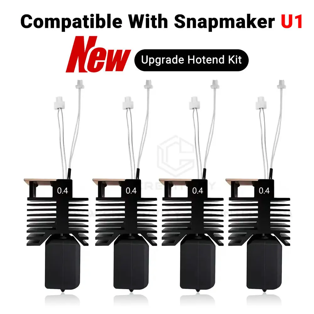 0.2/0.6/0.8/0.4mm Hotend for Snapmaker U1 Full Assembled Hot End Plug Play Ceramic Block Hotend Kit for U1 3d Printer Head Parts