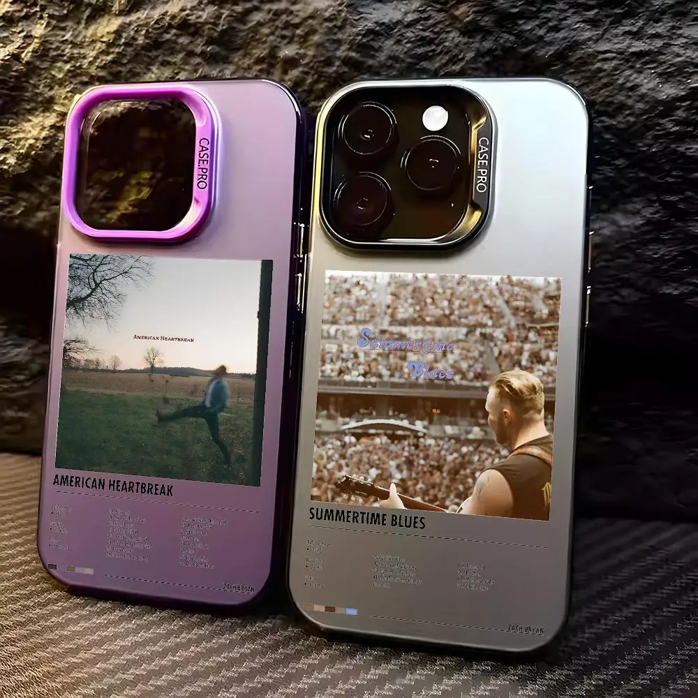 Singer Z-Zach Bryan Phone Case For iPhone 18 17 16 15 14 13 12 Pro Max Air Colorful Matte Laser Aurora Shockproof