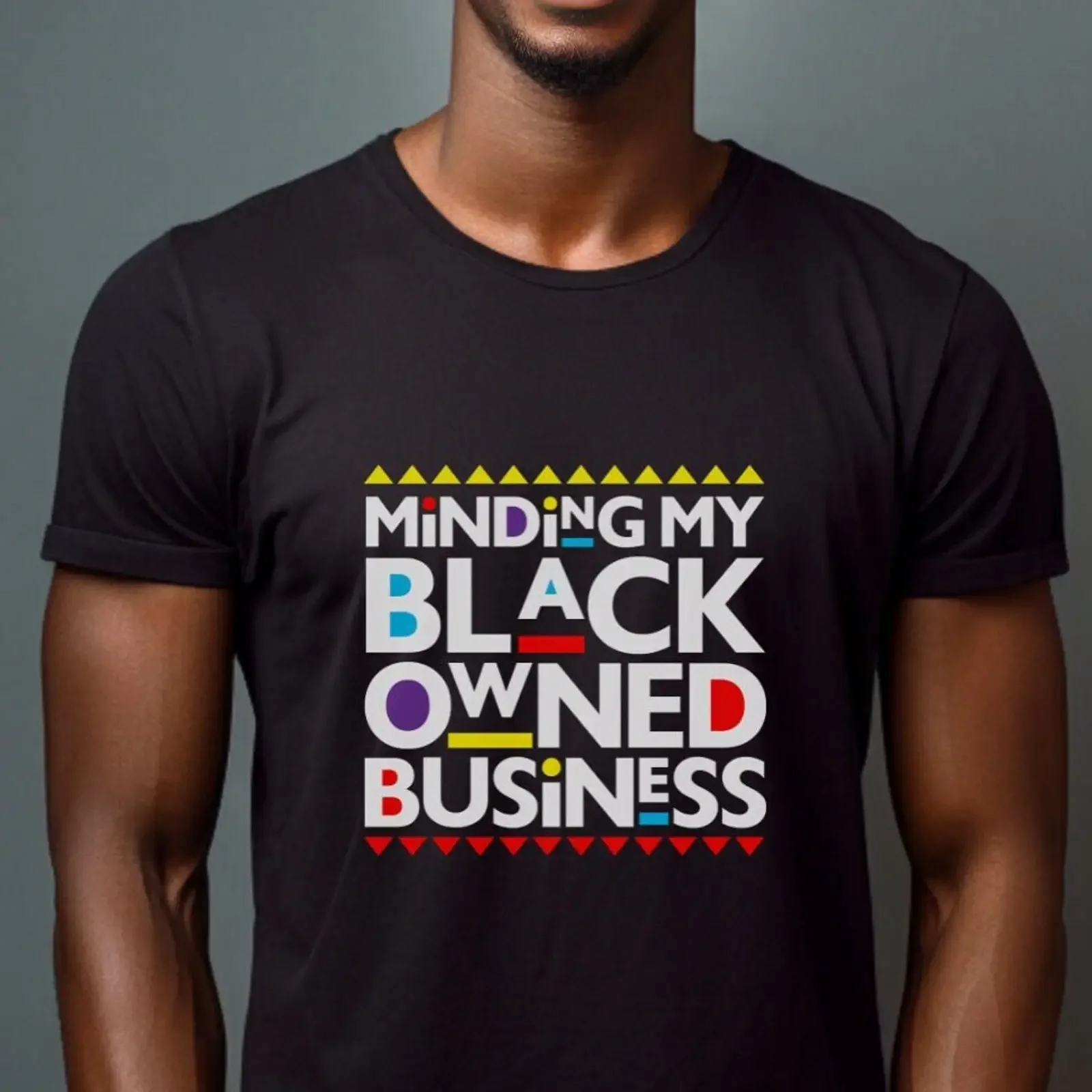 Black Owned Business T Shirt Bella Canvas vintage Washed fashion Unisex Versatile Stylish homme Slightly Comfortable