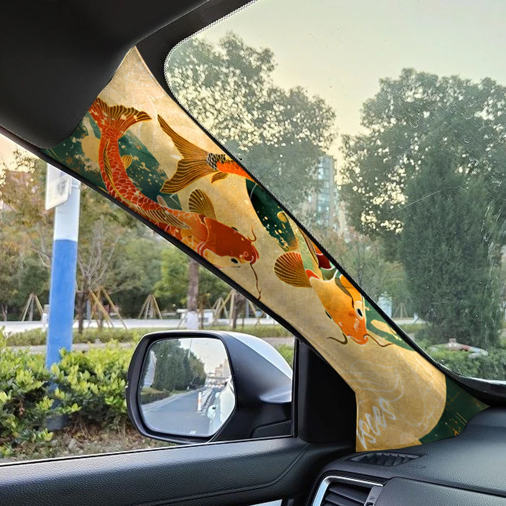 Twelve Constellation Pattern Car Interior Stickers Car AB Pillar Stickers Starlight Theme Car Interior Renovation Enhancement