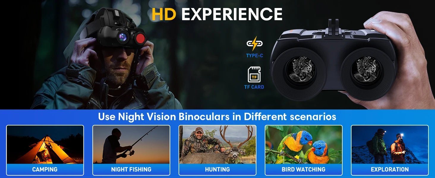 4K-Nachtsichtfernglas, 5-facher Zoom, 300 m Dunkelbeobachtungsdistanz, unterstützt 1080P Full HD-Videoaufzeichnung (GTMEDIA N4) – Detail 7