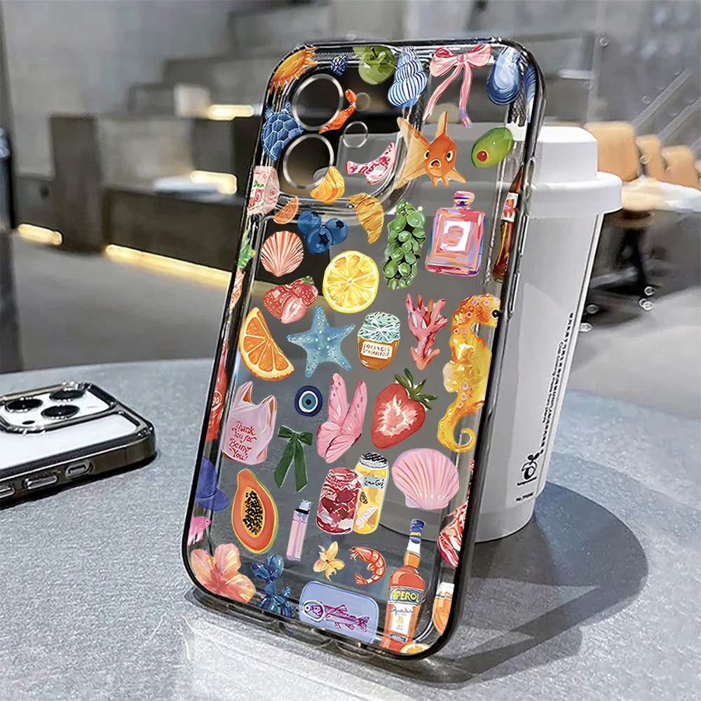 حافظة لهاتف آيفون 17 16 11 15 برو ماكس حافظة شفافة آيفون 12 13 14 برو ماكس حافظة 17 اير 17 برو 17 ماكس آيفون 11 غطاء فوندا