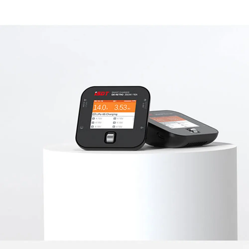 Caricabatteria Lipo DC retrò ISDT Q6 350W 16A Display IPS da 2,4 '' per scaricatore a carica rapida intelligente compatto LiPo/LiHv/LiIon 2-6S