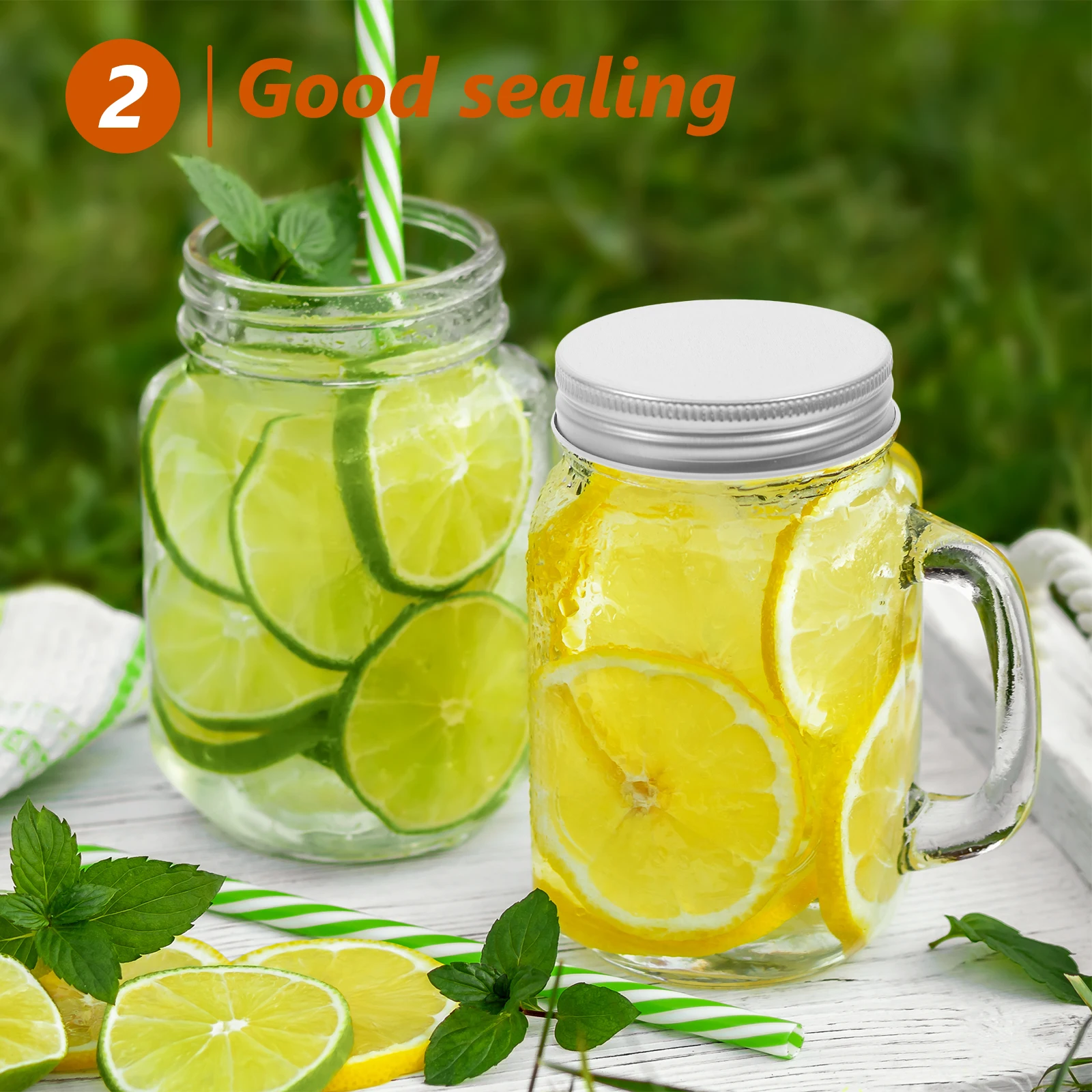 

4pcs Tin Lids High Quality Long Lasting Dry Storage Mason Jar Covers Sealing Caps Bottles Can Kitchen Bar Supplies