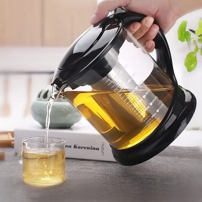 

Tea Pot Infuser Glass Teapot Brewing Kettle Heat Resistant Coffee Chinese Puer Tea Teaware With Steel Strainer