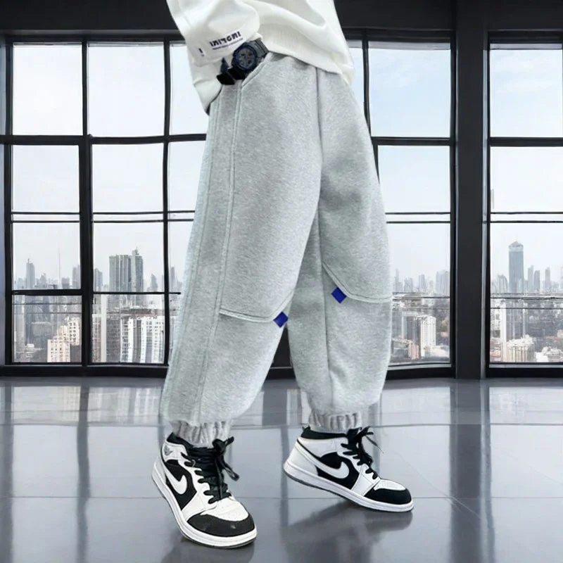 Korean Style Teens Boy Casual Sports Pants Trousers For Kids Autumn Sweatpants Clothes for Teenagers 5 6 7 9 8 10 11 12 13 14 Yr