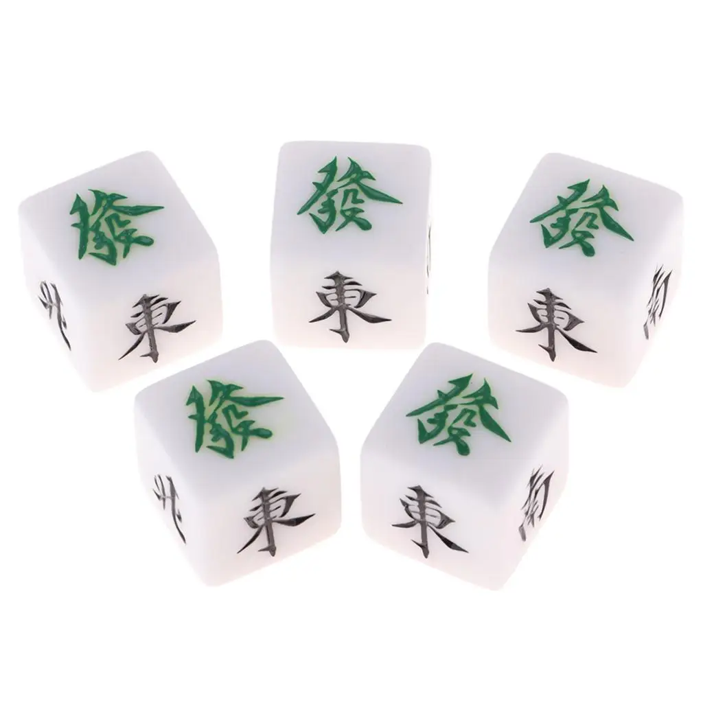 Dados de Mahjong de 5 uds., dados de dirección del viento del Sur, Oeste del Norte, juego de Casino familiar