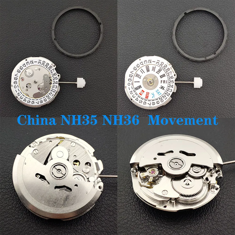Watch movement Chinese NH35 NH36 movement single date and double date 3 o 'clock position date watch accessories