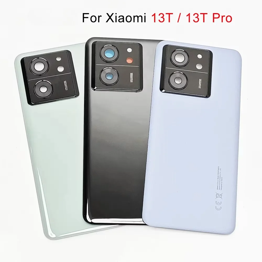 Mi 13t A+ Glass For Xiaomi 13T Pro Battery Cover Xiaomi 13T Replacement Rear Housing Door With Adhesive + Camera Lens