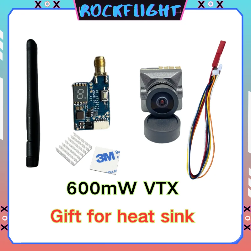 

Простой в использовании 5,8G 48CH FPV RockFlight RF5806 Набор видеопередатчиков VTX600mW mini CMOS1500TVL ​ Камера ночного видения с гоночным дрона