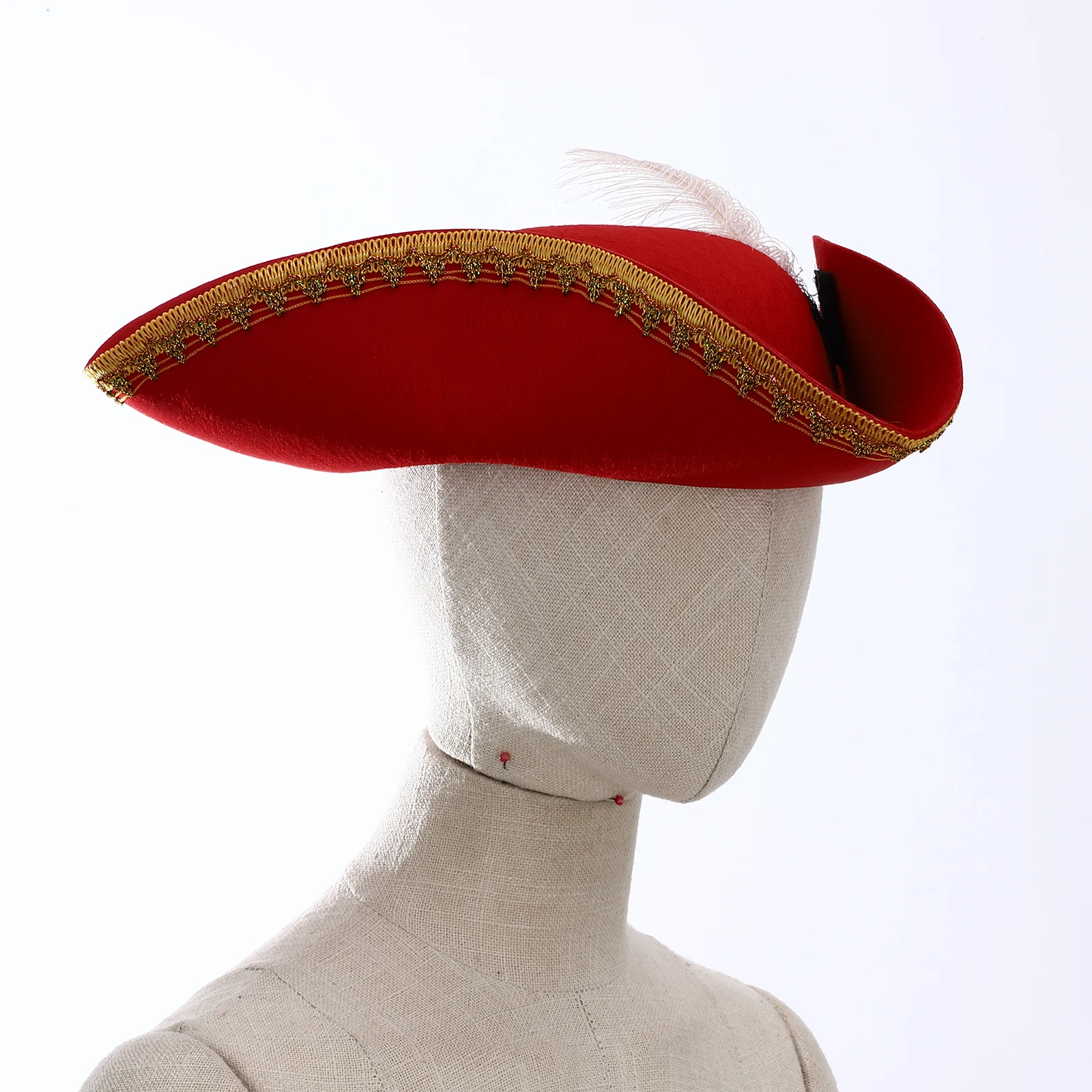 Pirate Captain Hat Women Man Cosplay Pirate Hat Unique Halloween Cosplay Party Hat Historical Reenactments Colonial Tricorn Hat