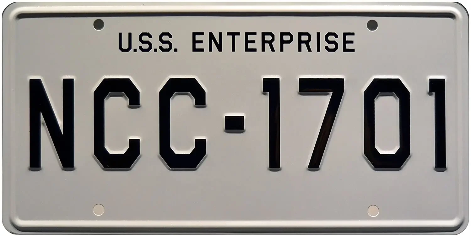 Celebrity Machines Star Trek | NCC-1701 | Metal  License Plate farmhouse decor  vintage  room decor  vintage decor