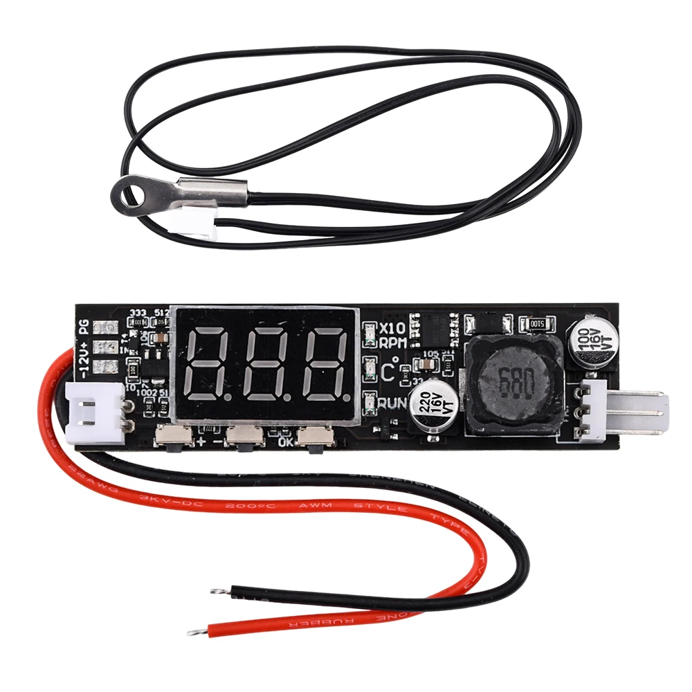 12V 2A DC PWM 2-3 Wire Fan Temperature Control Speed Controller Chassis Computer Noise Reduction Module NTC B 50K 3950