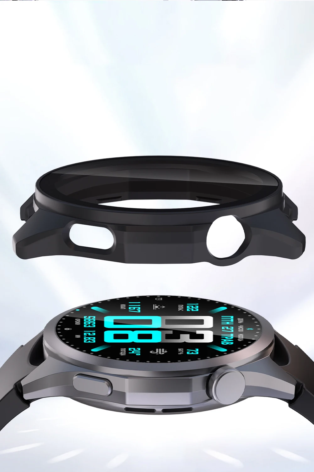 For Huawei Watch GT 6 46mm Smartwatch PC Bumper Shell Anti Fall screen protector HUAWEI WATCH GT6 41mm Cover Tempered Glass+Case