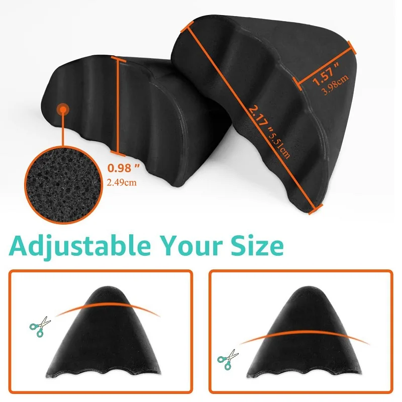 New Women Shoe Filler Loose Shoes Toe Cushion Inserts Adjust Shoe Size Reducer Insoles For High Heels Sports Shoes Forefoot Pads