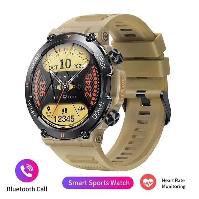 New Men's Military-Style Smart Watch - 1.39