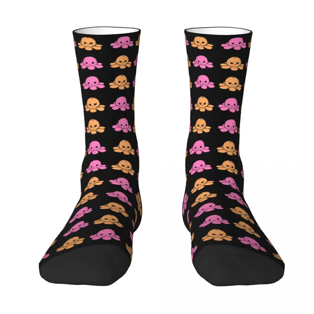 

Orange And Pink Mood Octopus Socks Harajuku Soft Stockings All Season Long Socks Accessories for Man's Woman's Birthday Present
