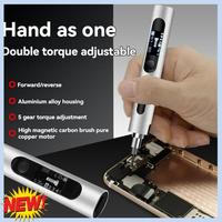 AT14 Electric Screwdriver Set With Dual Torque Adjustment Function 32 In 1 Mobile Phone And Tablet Repair Special Tool Silver