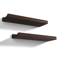 Farmhouse Wall Shelves Set of 2 for Bedroom Living Room Wood Floating Shelves with Ledge Display Photo Frames Decorations