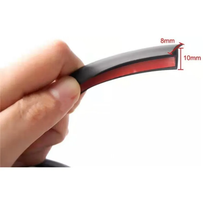 5m Car Rubber Sealing Strip T-shape Small Slanted Auto Seal Weatherstrip Car Bumper Fender Flare Arch Trim Sealants