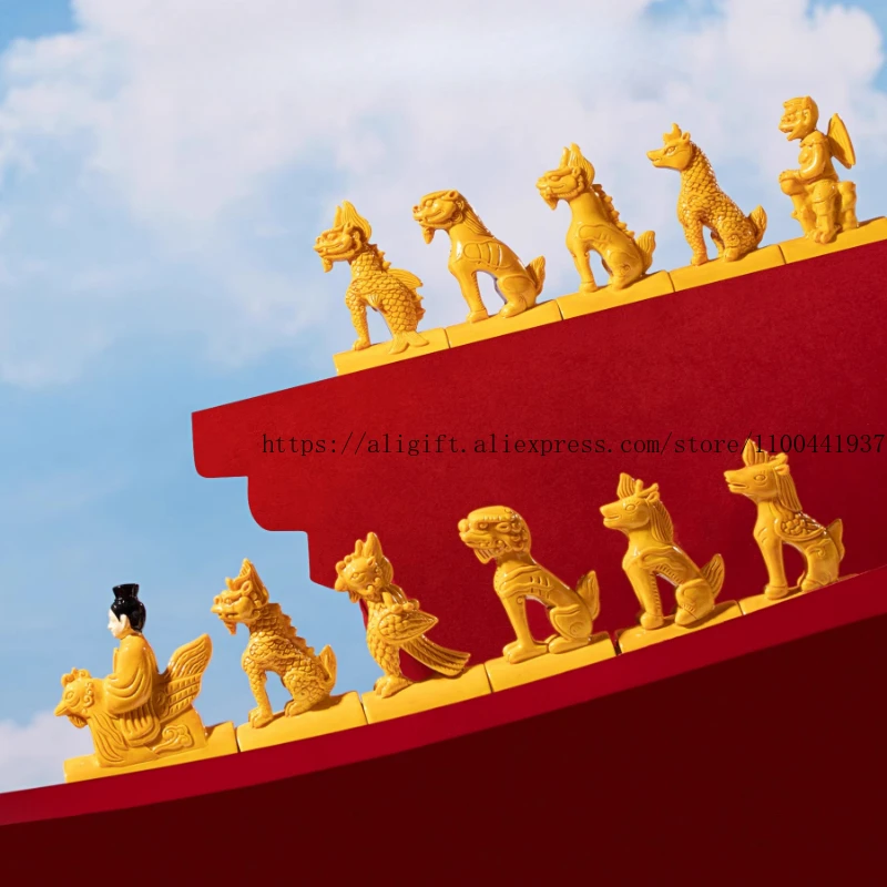 

Roof Ridge Beast Figure-Making Gift Box Museum Cultural And Creative Birthday Gift Chinese-Style Souvenir For Foreigners