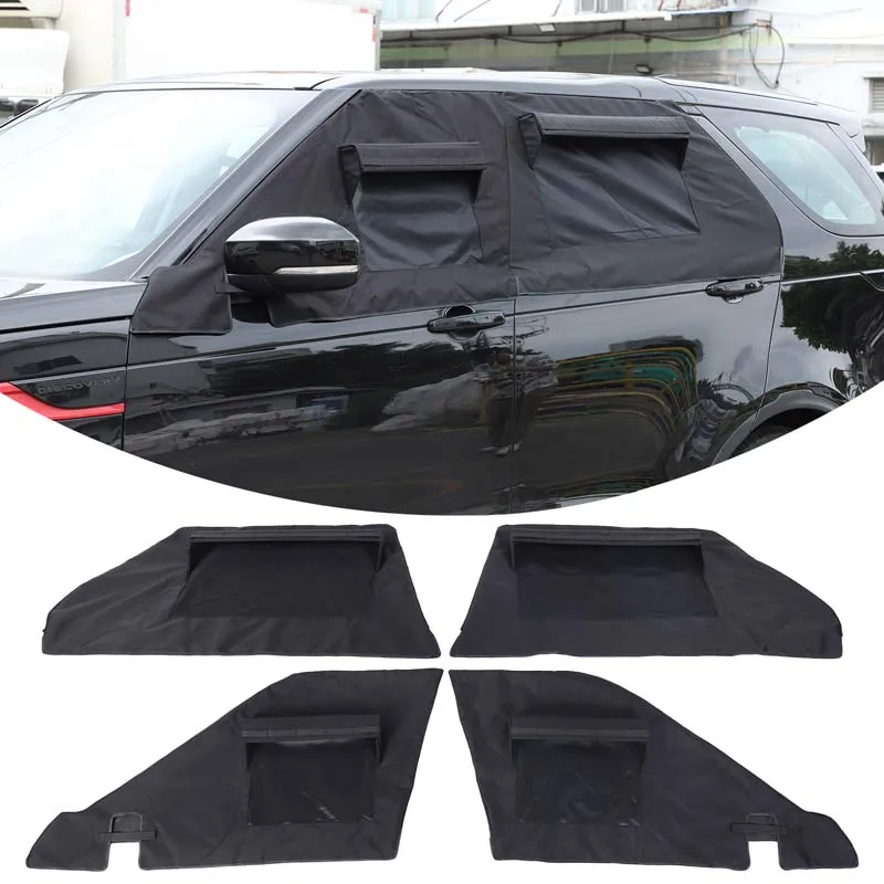 Car Front Rear Door Window Sunshade Net Insect Prevention Net Removable Cover For Land Rover Discovery 5 2017-2026 Accessories