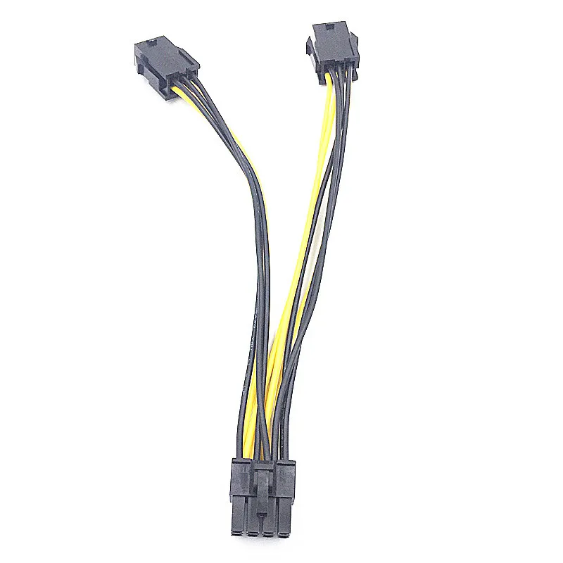 8Pin Male to Dual 6 Pin Female Cable Adapter 20cm Graphics Video Card PCI Express Power Splitter 6Pin Male to Daul 8pin Female